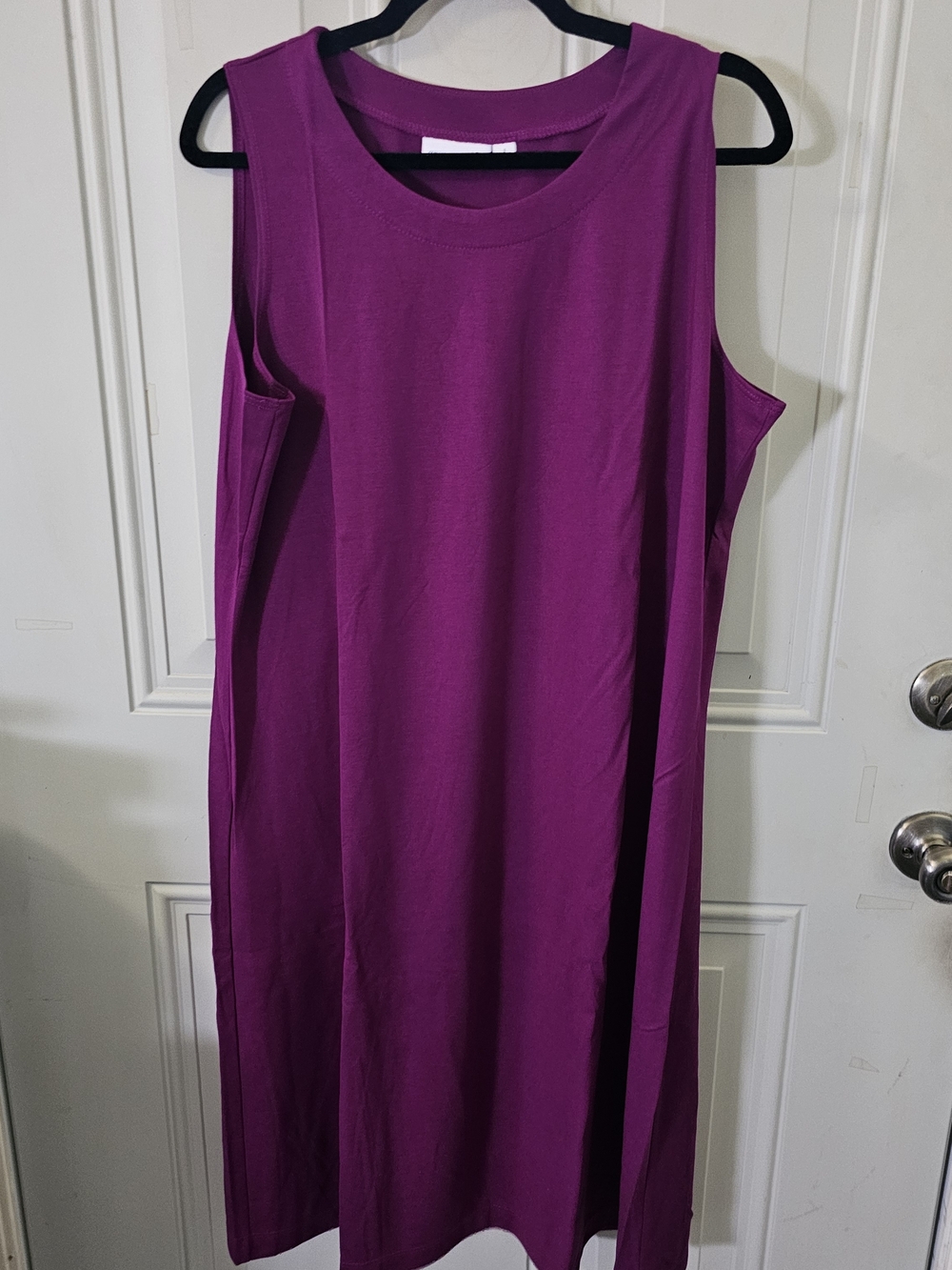 Susan Graver Magenta Ponte Knit Sleeveless Dress Brand New Large